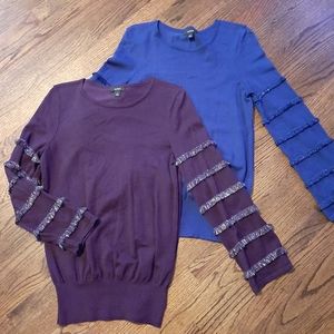 2 beautiful sweaters with fringe bell sleeves
